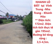 Đất đẹp   giá tốt -  chính chủ cần bán nhanh lô đất  tại  vĩnh trung -nha trang - khánh hòa