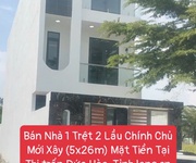 Bán nhà 1 trệt 2 lầu chính chủ mới xây  5x26m  mặt tiền tại thị trấn đức hòa, tỉnh long an