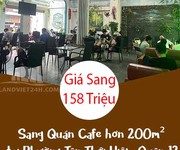 Sang quán cafe hơn 200m  tại phường tân thới hiệp, quận 12   giá 158 triệu