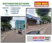 Bán nhà mặt tiền hoàng văn thụ. phường quang trung. tp quy nhơn