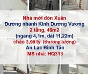 Bán nhà kinh dương vương, an lạc, bình tân 46m2, 2pn, giá 3.99 tỷ, gần bx miền tây