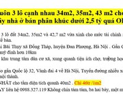 Bán 3 lô cạnh nhau 34m2, 35m2, 43 m2 cho mua xây nhà ở bán phân khúc dưới 2,5 tỷ quá ok