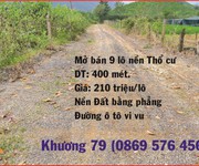 Mở bán 9 lô nền thổ cư giá 210 triệu tại khánh vĩnh khánh hoà