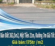 Bán đất 363,5m2, mặt tiền 21m, đường 7m giá tốt nhất 180tr/m2-đường tiên hội