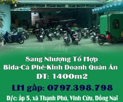 Chính chủ sang nhượng tổ hợp bida-cà phê-kinh doanh quán ăn