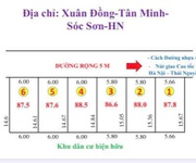 Giá nổ thẳng dất xuân đồng tân minh dt 87,5 nm chỉ hơn tỷ vị chí đât nằm sát dg nhựa 418