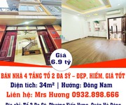 Chính chủ bán nhà 4 tầng tổ 2 đa sỹ   34m    đẹp, hiếm, giá tốt