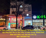 Bán nhà chính chủ mặt tiền nguyễn thị minh khai, phường tân lập  nay đổi tên là tân tiến  tp nha