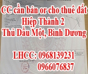 Chính chủ cần bán đất hoặc cho thuê đất tại hiệp thành 2, thủ dầu một, bình dương