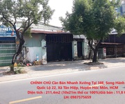 Chính chủ cần bán nhanh xưởng tại 38e, song hành quốc lộ 22, xã tân hiệp, huyện hóc môn, hcm