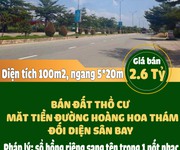 Bán đất thổ cư mặt tiền đường hoàng hoa thám đối diện sân bay