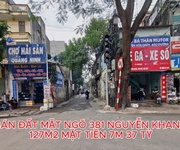 Bán đất mặt ngõ 381 Nguyễn Khang, Cầu Giấy   127M    MẶT TIỀN 7M   Kinh doanh