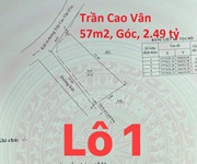 ♪ đất góc kiệt 2.5m cách trần cao vân 80m thông biển, 57m2, hơn 2 tỷ