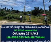 Chính chủ bán đất thổ cư mặt tiền đường phú mãn-quốc oai