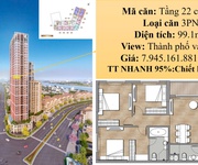 Sun Cosmo - Căn 3PN, 99.1m2 view thành phố, biển đẹp nhất dự kiến bàn giao T6/2025