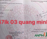 Bán lô đất 47LK03 KĐT Tân Quang Minh, Phường Thuỷ Đường, TP Thuỷ Nguyên, Hải Phòng