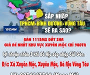 Bán 1115m2 đất shr giá rẻ nhất khu vực xuyên mộc chỉ 980tr