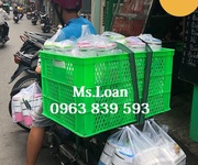 7 Sóng nhựa shipper giao hàng xe máy, sóng nhựa chở hàng, rổ nhựa công nghiệp.