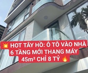 HOT- Tây Hồ- Ô TÔ vào nhà- 6 tầng mới- Thang máy - 45m2- 8 tỷ