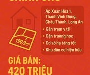 Bán đất chính chủ - sổ hồng riêng - giá chỉ 420 triệu
