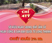 Chỉ 4tỷ sở hữu ngay 580m2 đất sẵn sổ ngay cổng b sân bay quốc tê long thà