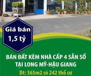 Bán đất kèm nhà cấp 4 sẵn sổ tại long mỹ-hậu giang