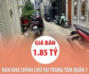 Bán nhà tại trung tâm quận 1, hẻm 3m nguyễn văn cừ, p. cầu kho, quận 1