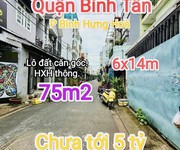 Giáp aeon - lô góc hẻm 6m thông - sổ mới 2025 - 75m nhỉnh 4 tỷ