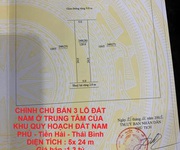 Chính chủ bán 3 lô đất nằm ở trung tâm của khu quy hoạch đất nam phú - tiền hải - thái bình