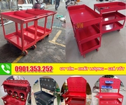 1 Xe đẩy dụng cụ 3 ngăn - màu đen, đỏ