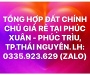 Tổng hợp đất chính chủ giá rẻ tại Phúc Xuân - Phúc Trìu, Thái Nguyên