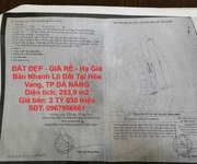 Đất đẹp - giá rẻ - hạ giá bán nhanh lô đất tại hòa vang, tp đà nẵng