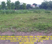 Chính chủ cần bán lô góc 2 mặt tiền - ô tô đỗ cửa tại khu đấu giá đồng khoang bèo