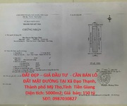 Đất đẹp   giá đầu tư  - cần bán lô đất mặt đường tại xã đạo thạnh, thành phố mỹ tho,tỉnh  tiền giang