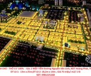 Đất chính chủ - thổ cư 100  - góc 2 mặt tiền đường nguyễn văn linh, kđt hoàng phát, tp bạc liêu
