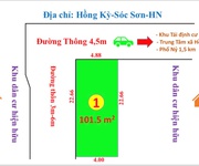 Chính chủ cần tiền chuyển nhượng lại lô đất cức đẹp tại sóc sơn, hà nội