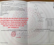 Giá tốt - chính chủ cần tiền bán nhanh lô đất vị trí tại phường bắc cam ranh, tỉnh khánh hòa