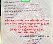 Đất đẹp- giá tốt - bán đất mặt phố trường lâm, quận long biên, tp hà nội