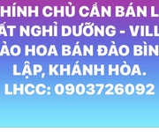 Cần bán lô đất nghỉ dưỡng - villa đảo hoa bán đảo bình lập, khánh hòa