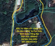 Đầu tư sinh lời - chính chủ cần bán lô đất tại phú vinh, định quán, đồng nai