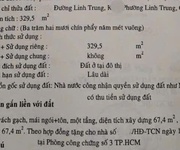 1 Bán đất mặt tiền đường linh trung.tp thủ đức. hồ chí minh 330m2 7.2x53  đất nở hậu phong thủy giá