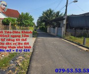 Đất đẹp suối tiên diên khánh, khánh hòa   diện tích 505m  có 60m  thổ cư, đường nhựa 6m, gần khu đô