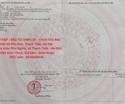 Vị trí đẹp - đầu tư sinh lời - chính chủ bán đất xã phú kim, thạch thất, hà nội