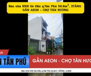 Bán nhà hxh gò dầu q.tân phú 56.8m , 3tầng -6.85tỷ - cạnh aeon