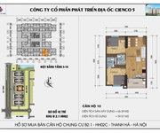 Bán căn hộ 66m  - 2 phòng ngủ, 2 vệ sinh - tòa  B2.1  khu 5 tòa mới  chung cư Thanh Hà