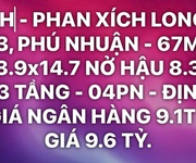 Rất ngon - nhà chính chủ - bán chia tài sản - 3 tầng hoàn công đủ - phú nhuận - pxl - gấp bán 9.6