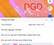 Cơ hội đầu tư sinh lời - bán lô đất xã cam thành bắc, cam lâm, khánh hòa