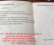 Hot hot - cần bán 2 lô đất đẹp tại xóm long xuân, xã bạch long, giao thủy, nam định