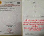 Đất đẹp   giá tốt - cần bán nhanh 2 lô đất liền kề tại đường dũng sĩ thanh khê, thanh khê , tp. đà