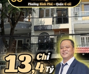 nhà 4 tầng mới   mặt tiền đường 44   bình phú 2   giá 13,4 tỷ - tìm nhà phố